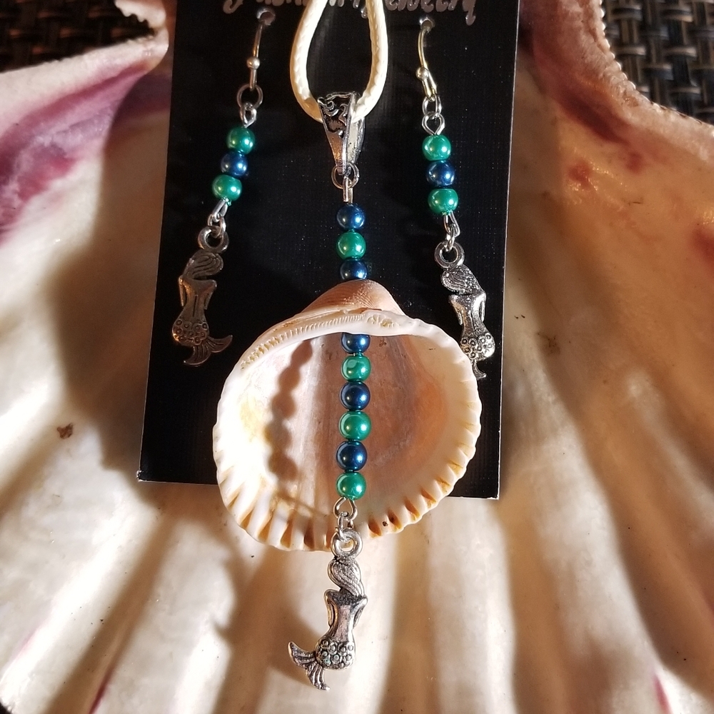 Mermaid Earring and necklace set